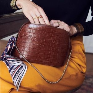 Sezane Croco Victor Bag NWT
